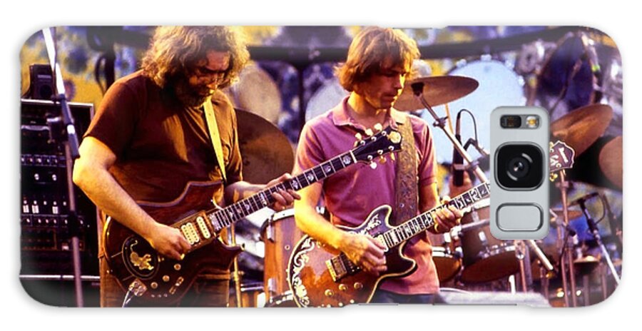 Jerry Garcia Galaxy Case featuring the photograph Jerry Garcia and Bob Weir - Grateful Dead 77 by Vintage Rock Photos