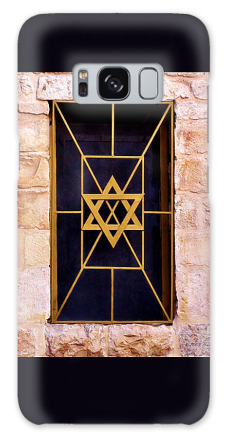 Window Galaxy Case featuring the photograph Jerusalem Window on Mt. Zion Israel by Brian Tada