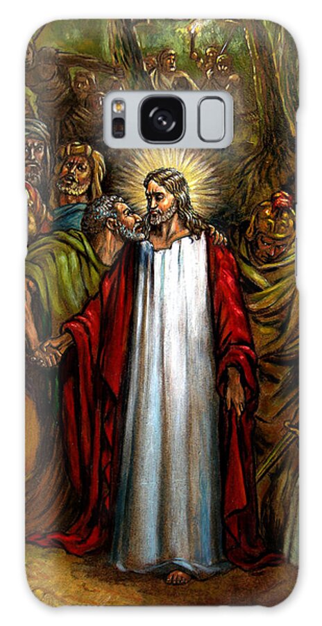 Jesus Galaxy Case featuring the painting Jesus Betrayed by John Lautermilch