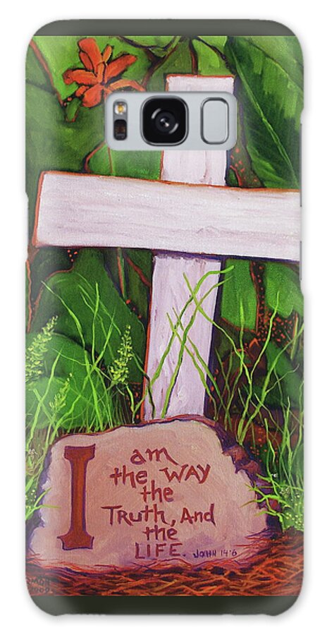 Christian Galaxy S8 Case featuring the painting Garden Wisdom, The Way by Jeanette Jarmon