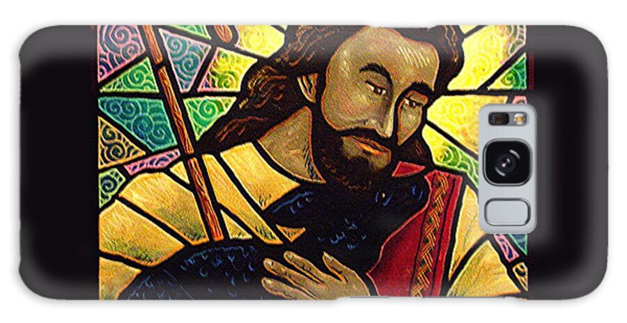 Jesus Galaxy Case featuring the painting Jesus the Good Shepherd by Jim Harris