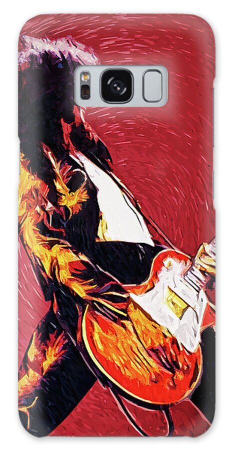 Led Zeppelin Galaxy Case featuring the digital art Jimmy Page by Zapista OU