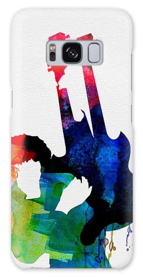 Jimmy Page Galaxy Case featuring the painting Jimmy Watercolor by Naxart Studio