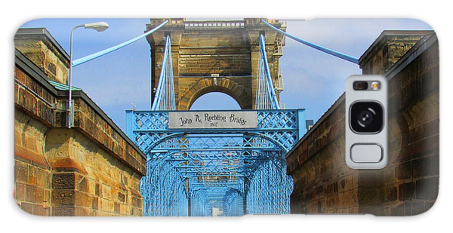 John A. Roebling Galaxy Case featuring the photograph John A. Roebling Suspension Bridge by Michael Rucker