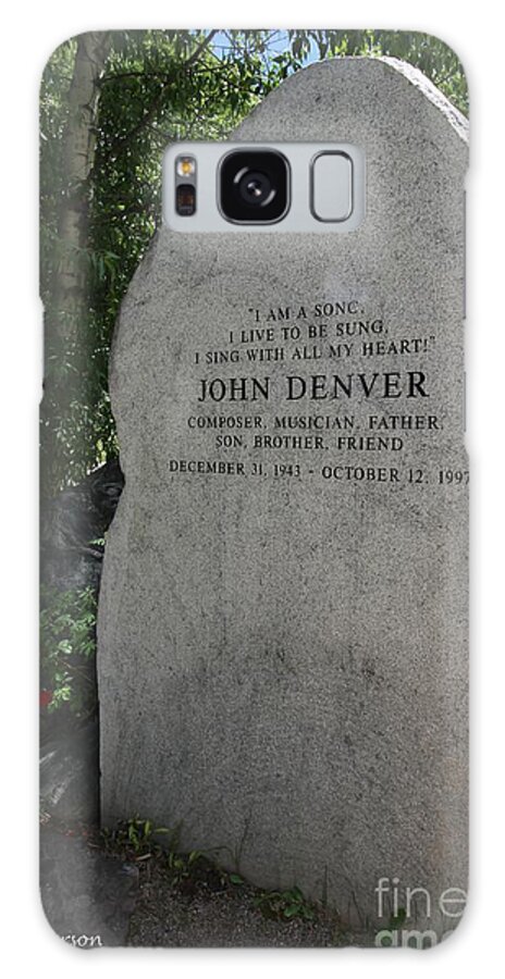 John Denver Galaxy Case featuring the photograph John Denver Sanctuary Marker by Veronica Batterson