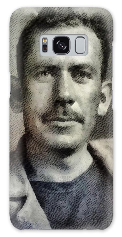 John Steinbeck Galaxy Case featuring the painting John Steinbeck, Author by Esoterica Art Agency