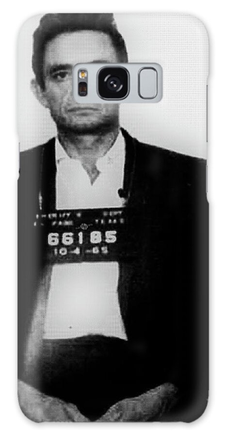 Johnny Cash Galaxy Case featuring the photograph Johnny Cash Mug Shot Vertical Wide 16 By 20 by Tony Rubino