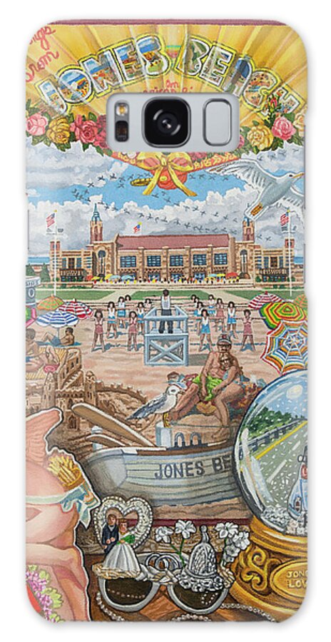 Jones Beach Galaxy Case featuring the painting Jones Beach Love Story by Bonnie Siracusa