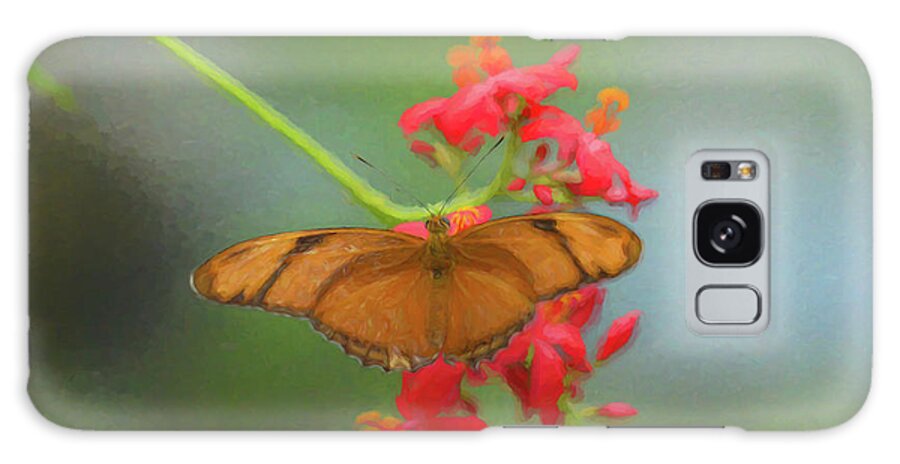 Butterfly Galaxy Case featuring the photograph Julia Heliconian Butterfly Photo Painting by Artful Imagery