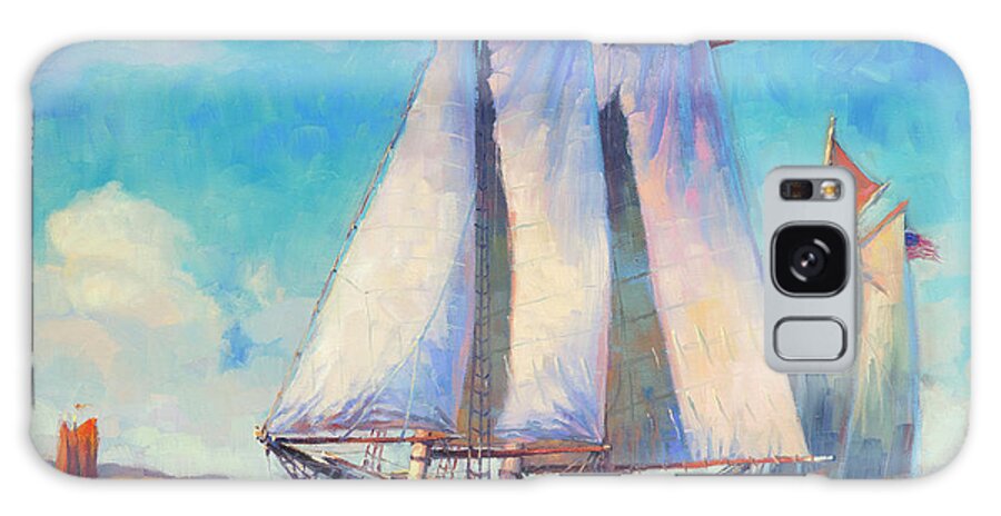 Sailboat Galaxy Case featuring the painting Just Breezin' by Steve Henderson