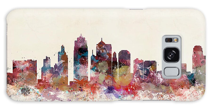 Kansas City Galaxy Case featuring the painting Kansas City Missouri Skyline by Bri Buckley