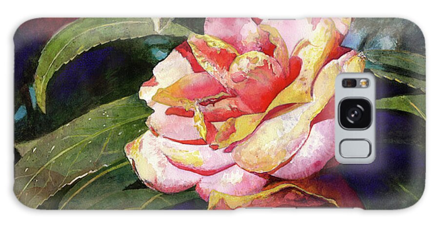 Flower Galaxy Case featuring the painting Karma Camellia by Andrew King