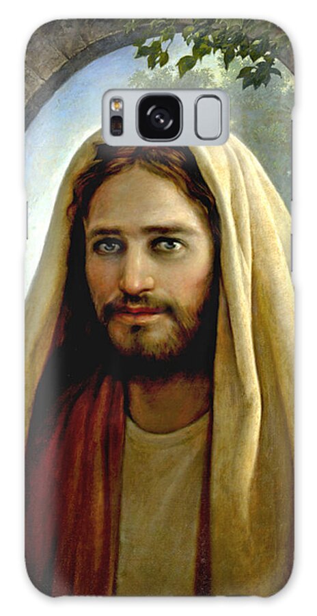 Jesus Galaxy Case featuring the painting Keeper of the Gate by Greg Olsen