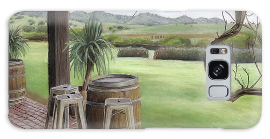 Vineyard Galaxy Case featuring the pastel Kellermeister View by Kirsty Rebecca
