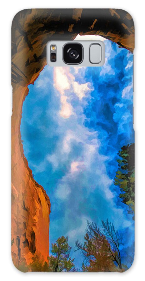 Abstract Galaxy Case featuring the painting Keyhole View by Jim Buchanan