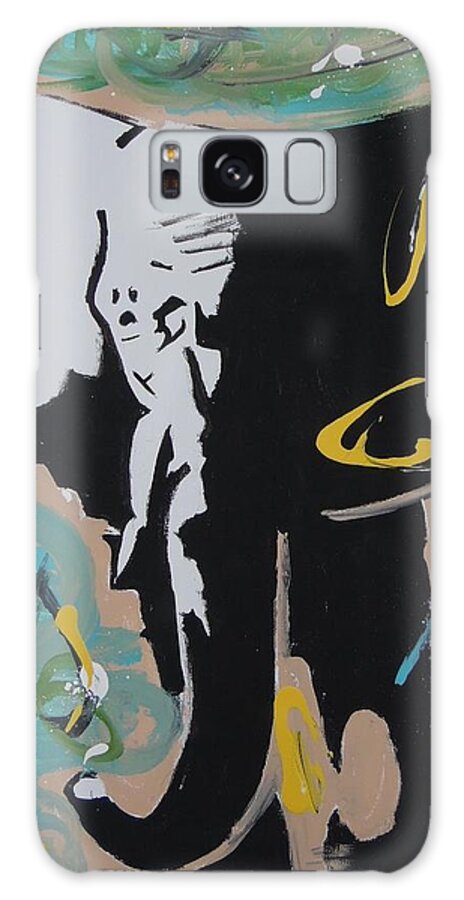 Elephant Galaxy S8 Case featuring the painting King Elephant by Antonio Moore