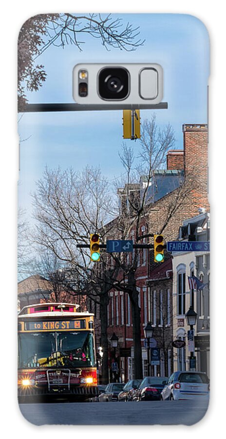 Trolley Galaxy Case featuring the photograph King Street Trolley in the Late Afternoon by Liz Albro