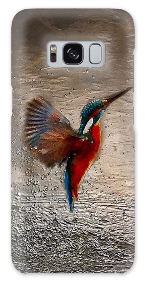 Kingfisher Galaxy Case featuring the painting Kingfisher by Mark Taylor