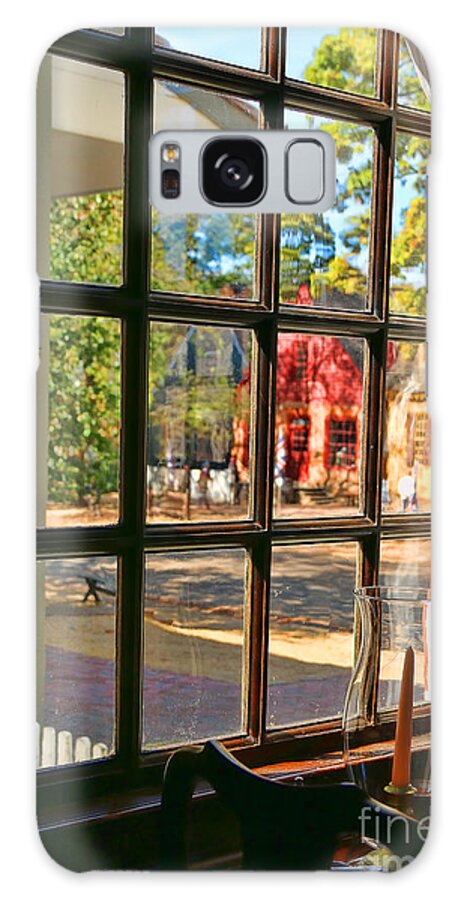 Kings Arms Tavern Galaxy Case featuring the photograph Kings Arms Tavern Window Colonial Williamsburg 4771 by Jack Schultz