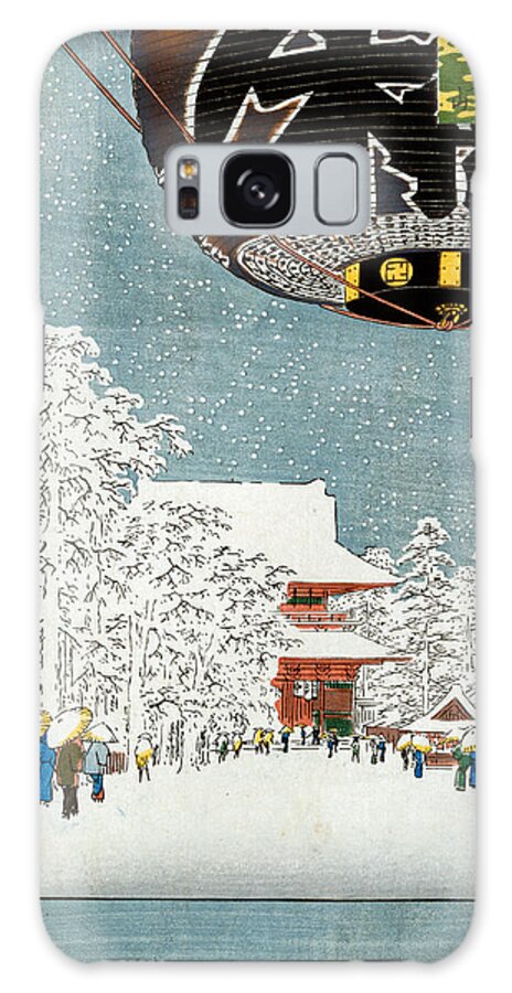 Snow Galaxy Case featuring the painting Kinryuzan Temple at Asakusa by Hiroshige