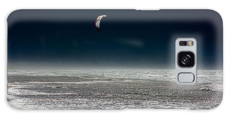 Kite Surfer Galaxy Case featuring the photograph Kite Surfer at the Coast of Ireland by Andreas Berthold