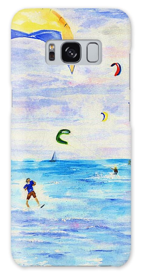 Kite Galaxy S8 Case featuring the painting Kite Surfer by Jamie Frier