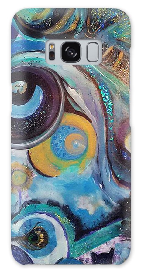Eye Galaxy Case featuring the painting Kitty Visions by Tracy Mcdurmon