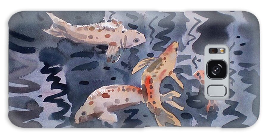 Koi Galaxy Case featuring the painting Koi Pond by Donald Maier