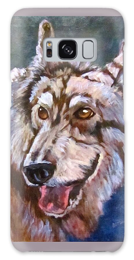 Wolf Galaxy Case featuring the painting Koukin by Barbara O'Toole