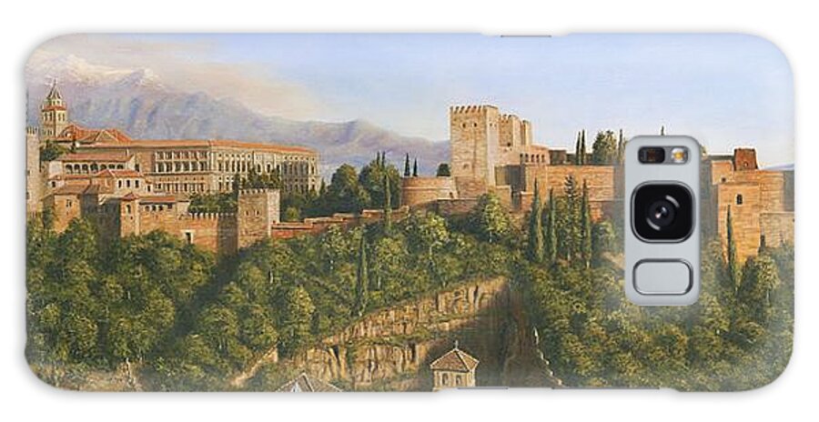 Landscape Galaxy Case featuring the painting La Alhambra Granada Spain by Richard Harpum