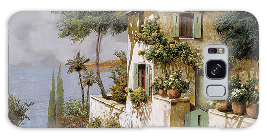 Llandscape Galaxy Case featuring the painting La Casa Giallo-verde by Guido Borelli