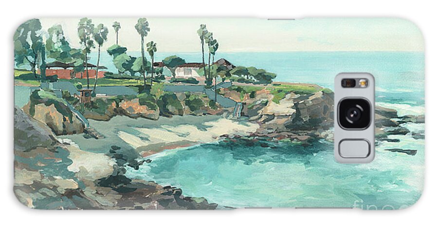 La Jolla Cove Galaxy Case featuring the painting La Jolla Cove San Diego California #1 by Paul Strahm