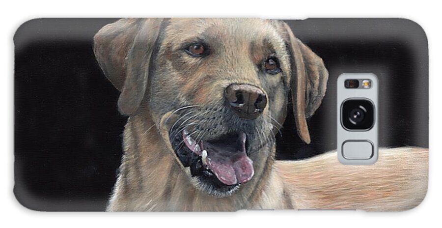 Labrador Galaxy S8 Case featuring the painting Labrador Portrait by John Neeve