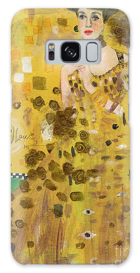 Gustav Klimt Galaxy Case featuring the painting Lady in Gold by PJ Lewis