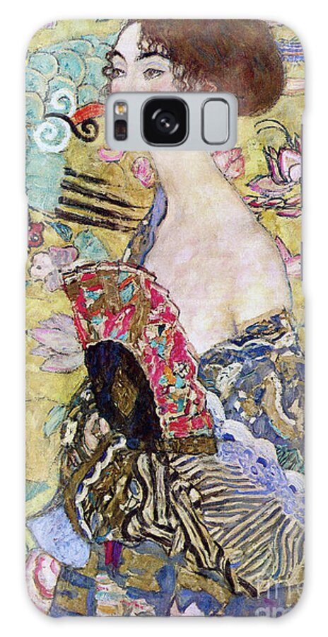 Klimt Galaxy Case featuring the painting Lady with a Fan by Gustav Klimt