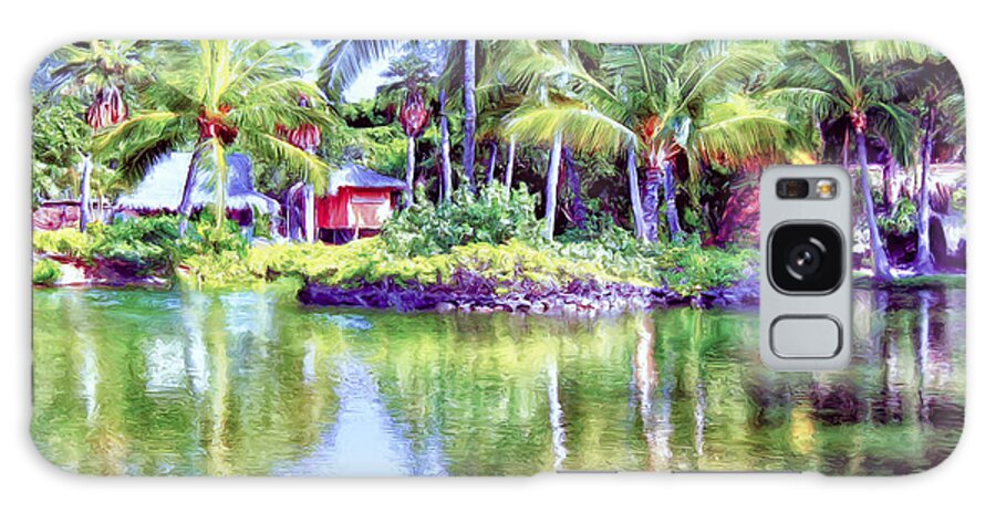 Lagoon Galaxy Case featuring the painting Lagoon at Kona Village - Big Island by Dominic Piperata