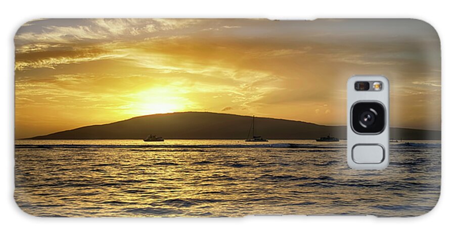 Lahaina Maui Sunset Galaxy Case featuring the photograph Lahaina Maui Sunset by Steven Michael