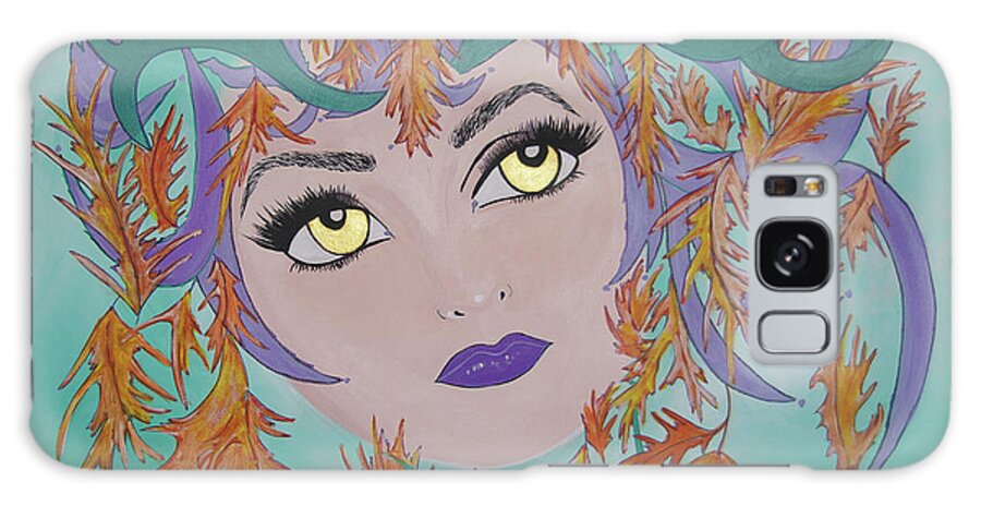 Laidy Gaga Galaxy Case featuring the painting Laidy Gaga number two by Sima Amid Wewetzer