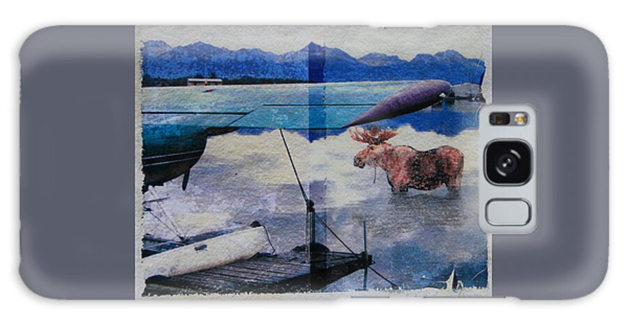 Lake Hood Galaxy Case featuring the mixed media Lake Hood by Annekathrin Hansen