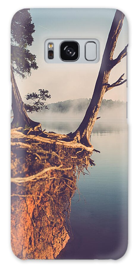 Fog Galaxy Case featuring the photograph Lakeside Cliff by Jessica Brown