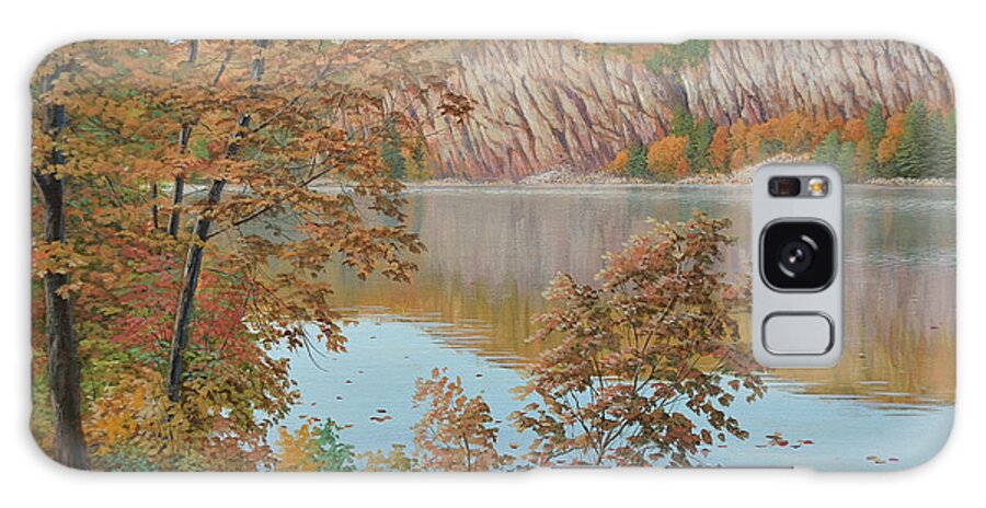 Jake Vandenbrink Galaxy Case featuring the painting Lakeside in October by Jake Vandenbrink