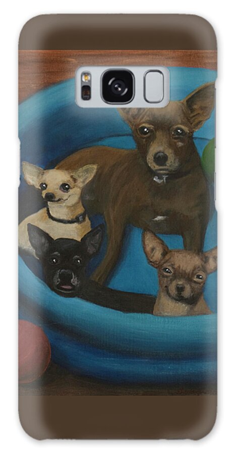 Dogs Galaxy S8 Case featuring the painting Lanice's Dogs by Barbara J Blaisdell