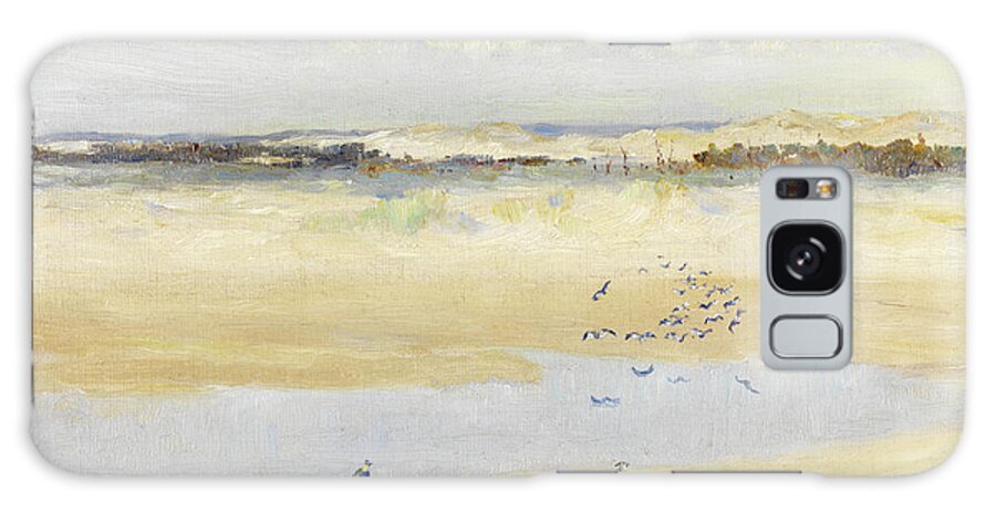 Lapwing Galaxy Case featuring the painting Lapwings by the Sea by William James Laidlay