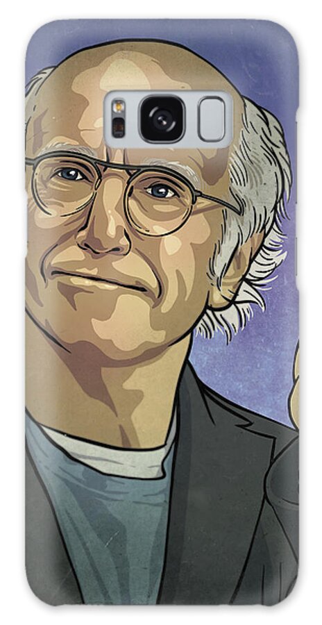 Larry David Galaxy Case featuring the drawing Larry David by Miggs The Artist