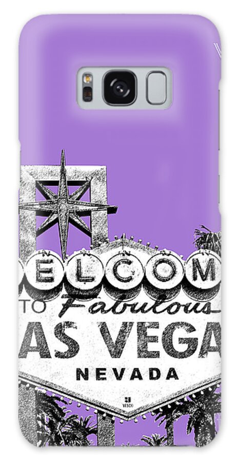 Architecture Galaxy S8 Case featuring the digital art Las Vegas Sign - Purple by DB Artist