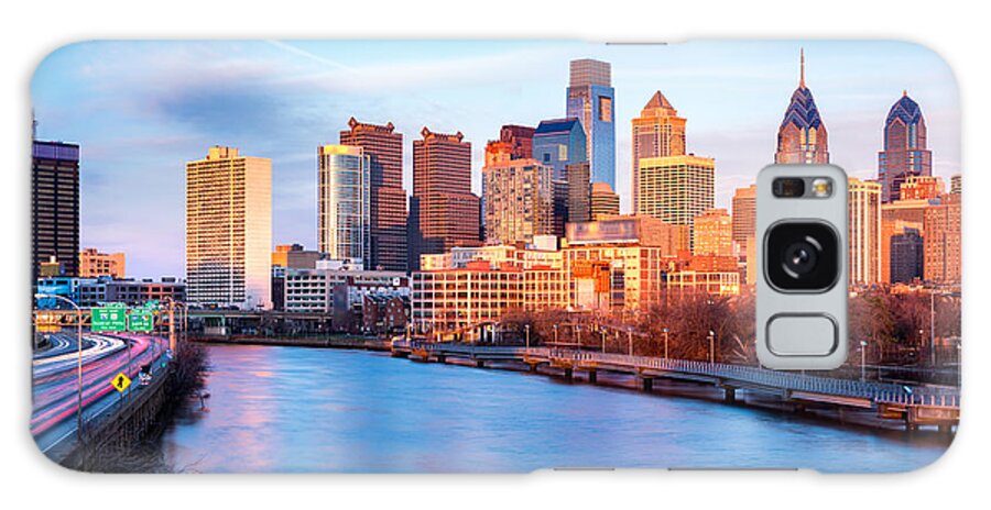 Afternoon Galaxy Case featuring the photograph Late afternoon in Philadelphia by Mihai Andritoiu