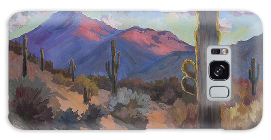 Tucson Galaxy Case featuring the painting Late Afternoon Tucson 2 by Diane McClary
