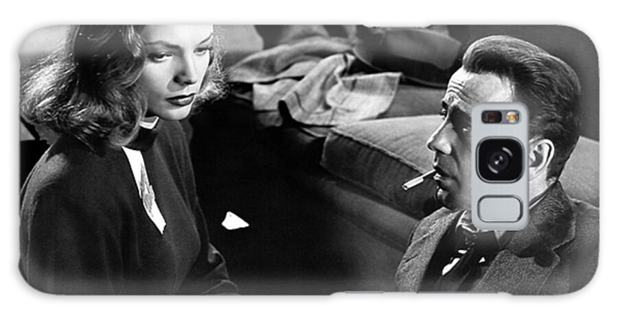 Lauren Bacall Humphrey Bogart Film Noir Classic The Big Sleep 1 1945- Galaxy Case featuring the photograph Lauren Bacall Humphrey Bogart Film Noir classic The Big Sleep 1 1945-2015 by David Lee Guss
