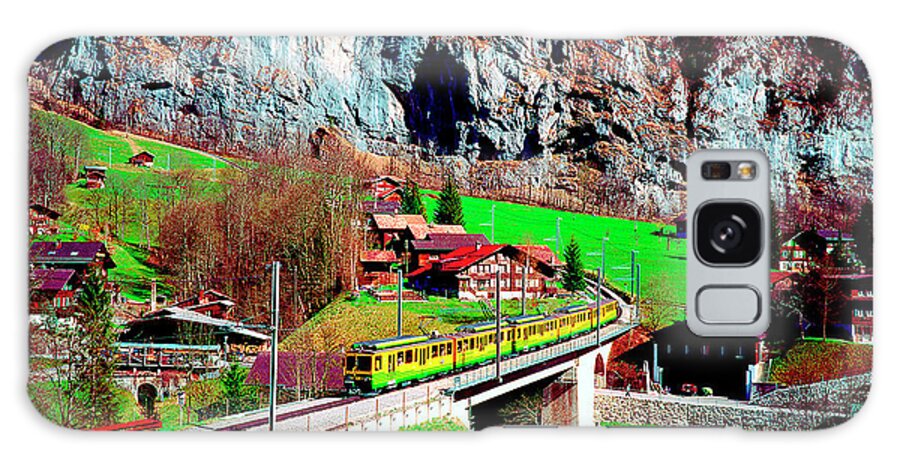  Lauterbrunnen Galaxy S8 Case featuring the photograph Lauterbrunnen Electric Train by Tom Jelen