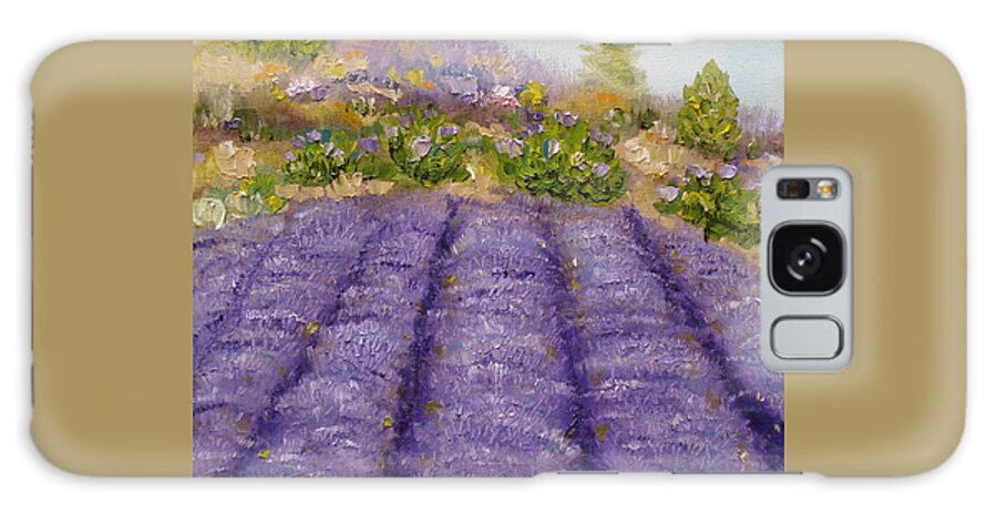 Lavender Galaxy Case featuring the painting Lavender Field by Judith Rhue
